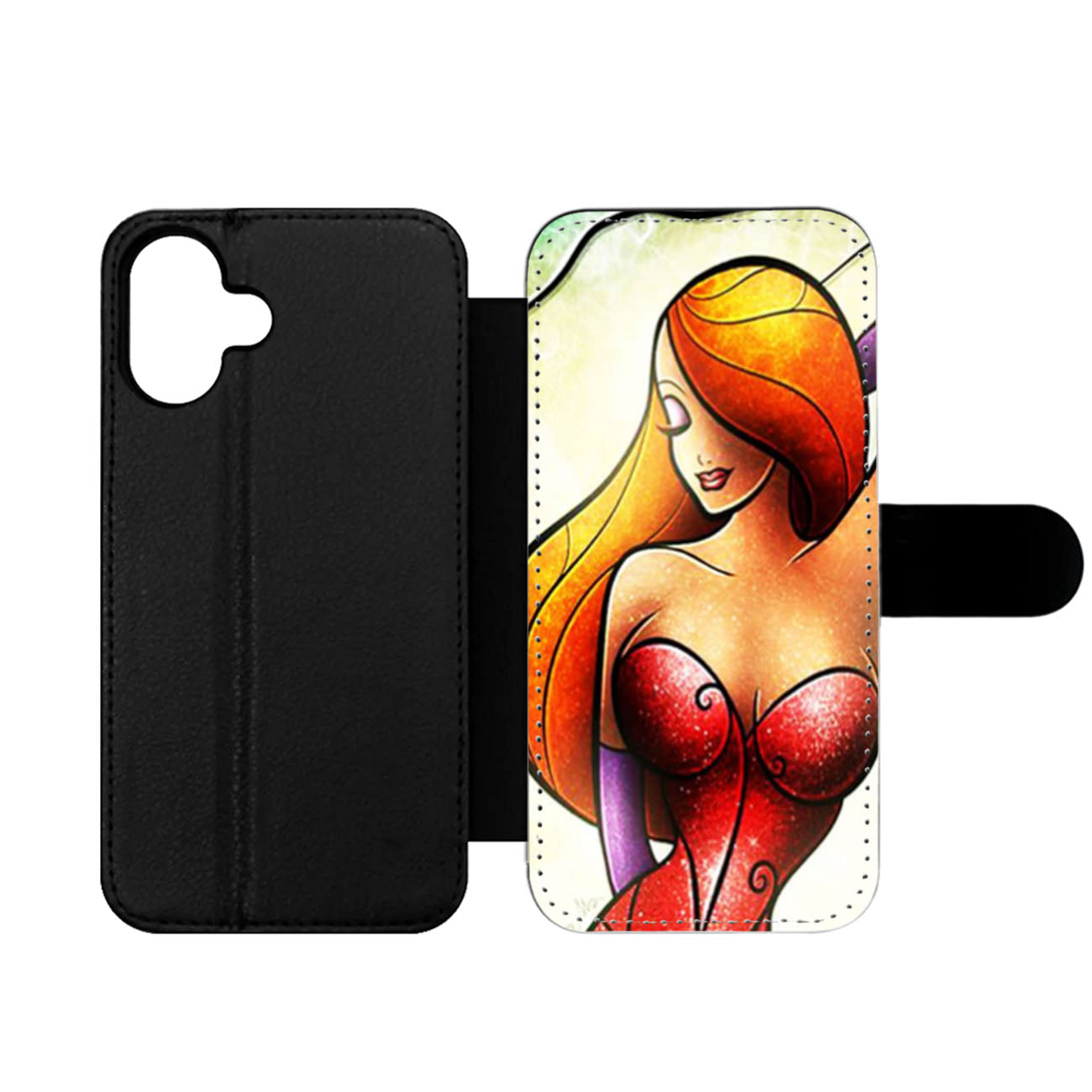Jessica Rabbit Stained Glass Wallet iPhone Case