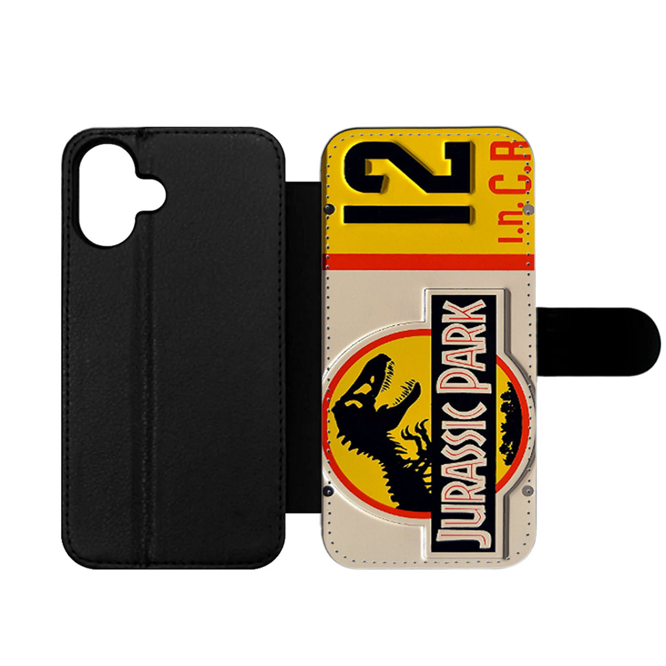 Jurassic Park License Plate Two Wallet iPhone Case