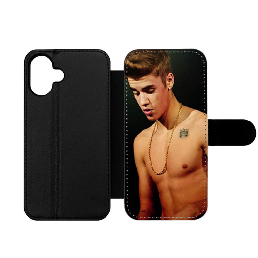 Justin Bieber Shirtless Wallet iPhone Case
