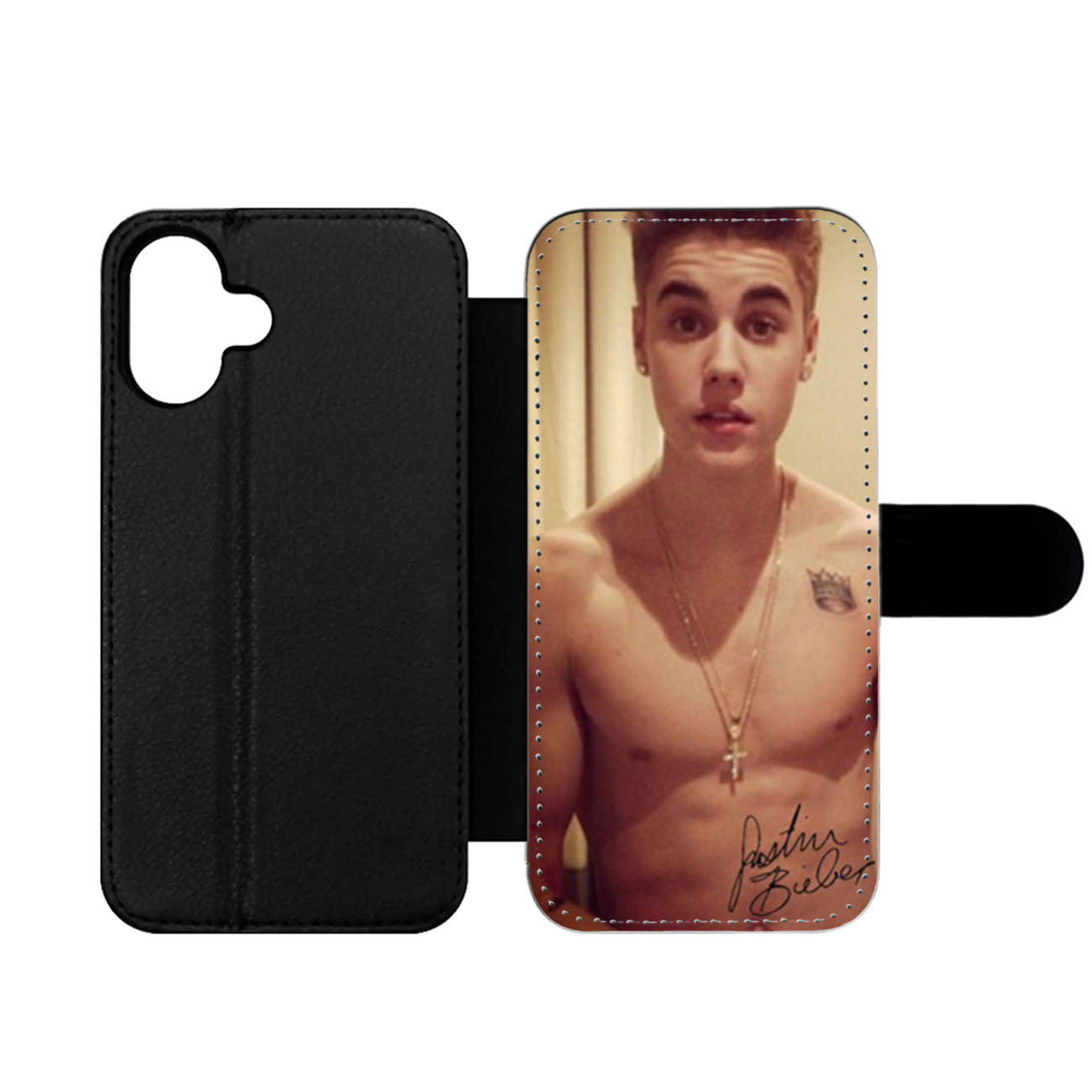 Justin Bieber Shirtless Two Wallet iPhone Case