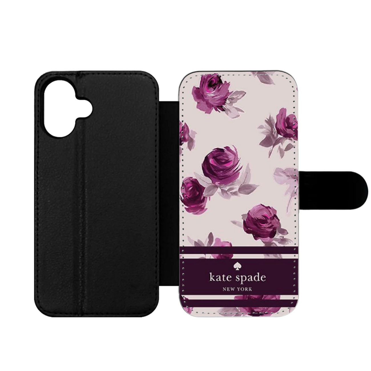 KATE SPADE FLORAL PURPLE Wallet iPhone Case