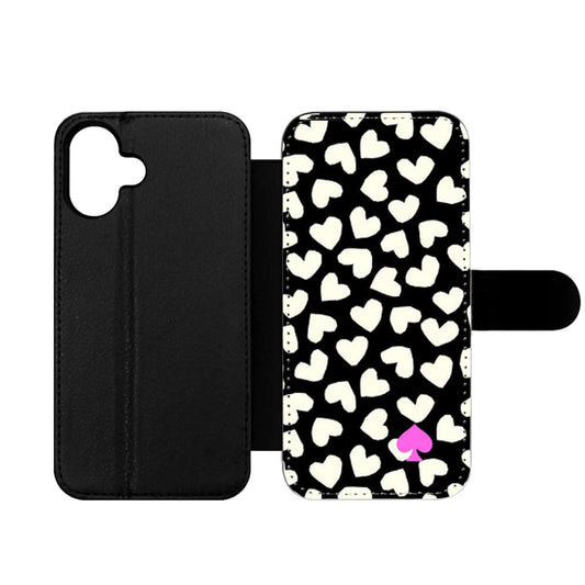 KATE SPADE LOVE HEART POLKADOTS Wallet iPhone Case