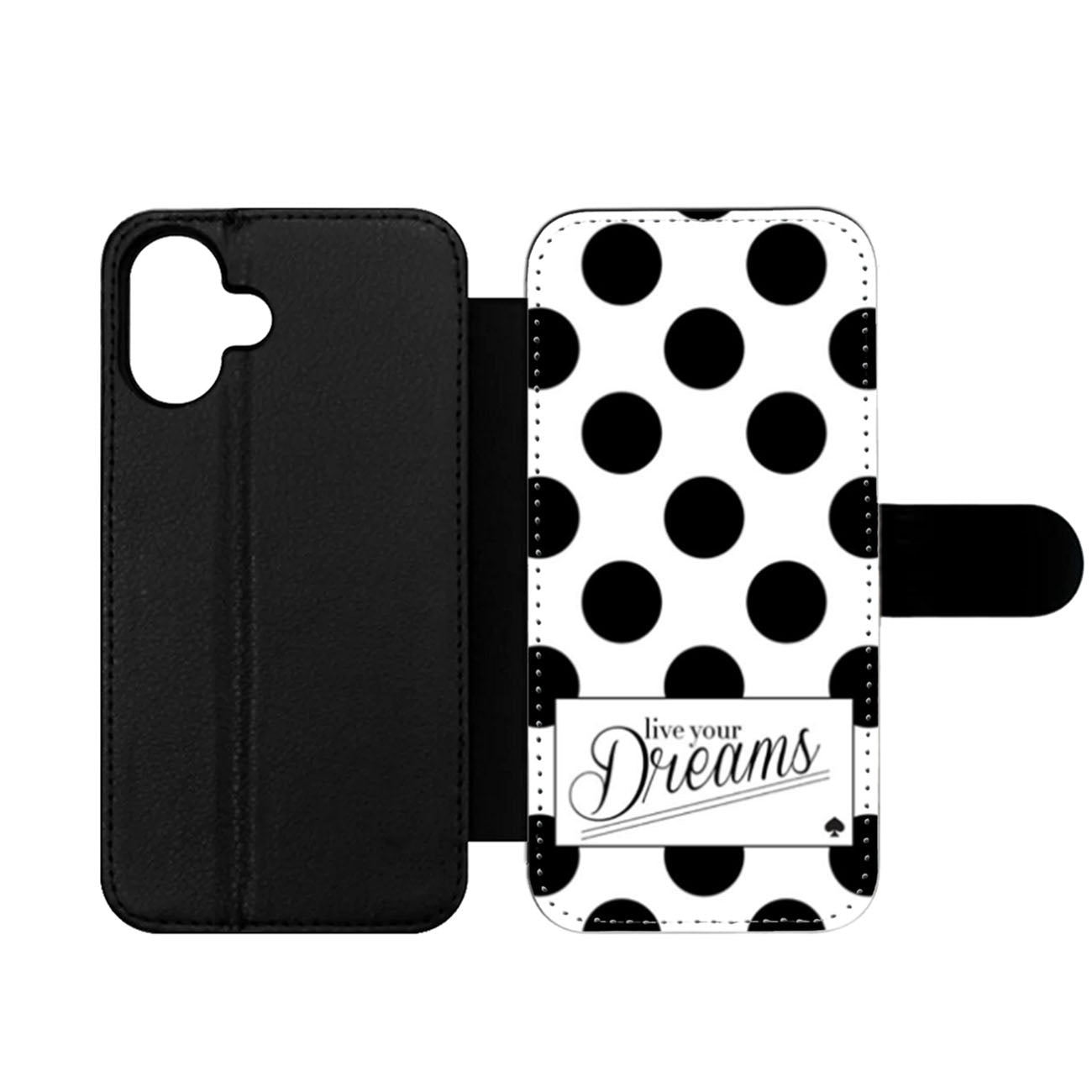Kate Spade Live Your Dreams Polka Dots Wallet iPhone Case