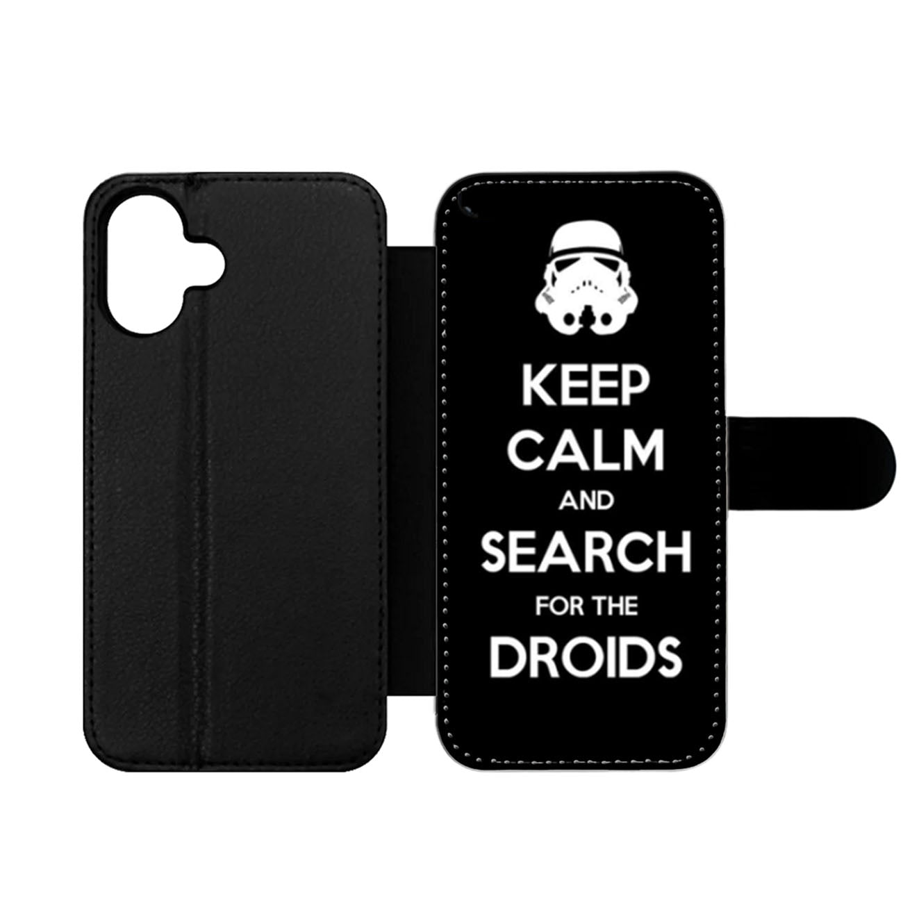 Keep Calm Stormtroopers Droids Wallet iPhone Case