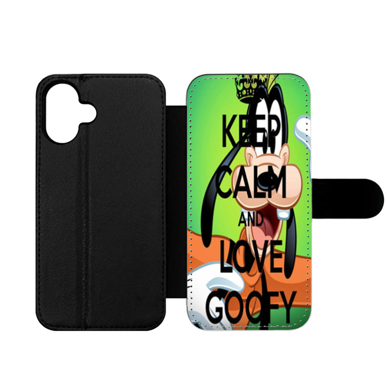 Keep Calm and Love Goofy Wallet iPhone Case