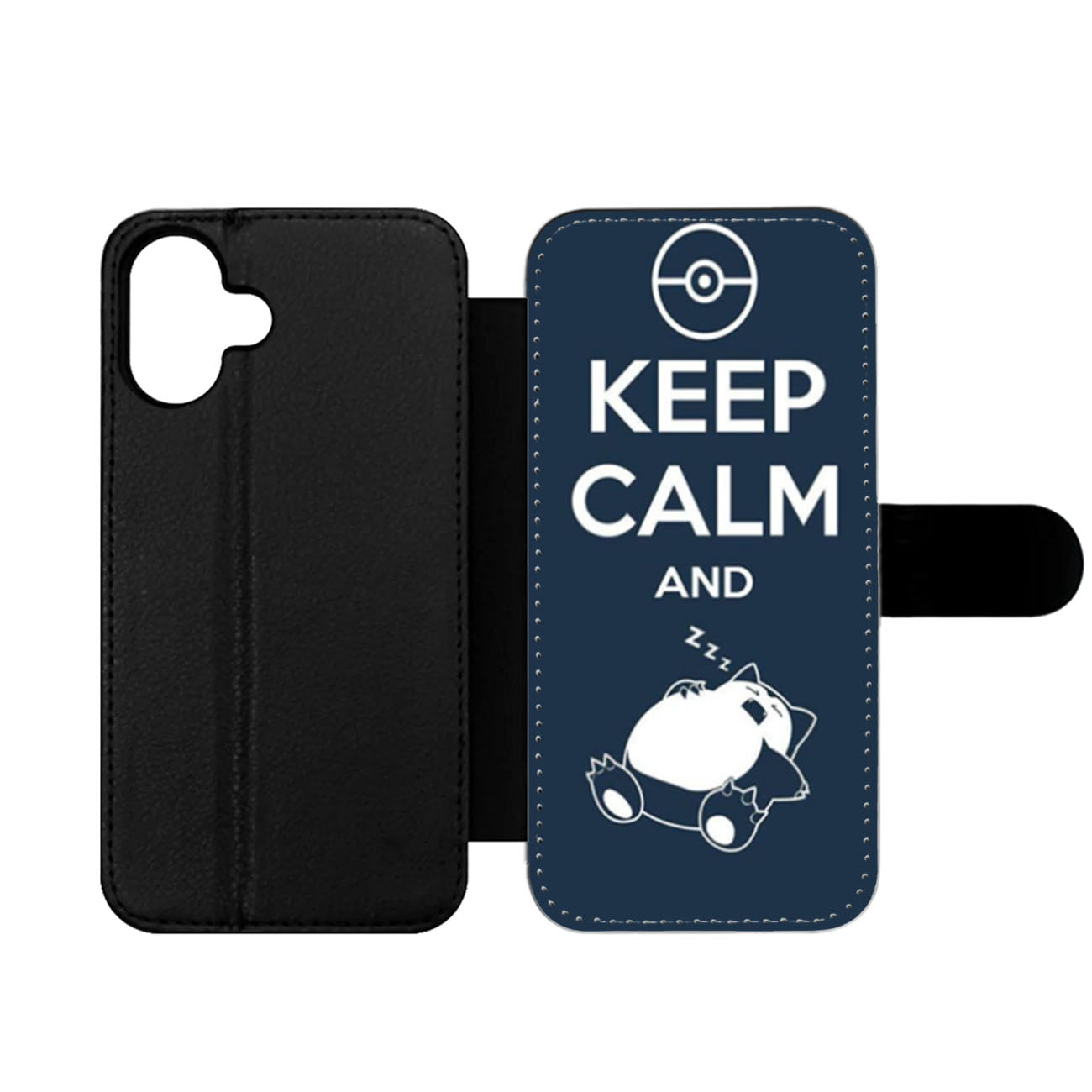 Keep Calm and Zzz Snorlax Pokemon Wallet iPhone Case