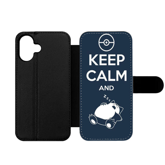 Keep Calm and Zzz Snorlax Pokemon Wallet iPhone Case