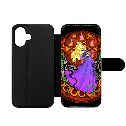 Kingdom Hearts Sleeping Beauty Stained Glass Wallet iPhone Case
