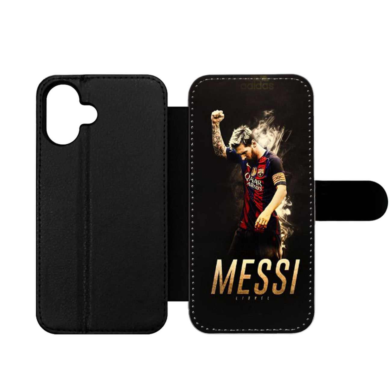 LIONEL MESSI THREE Wallet iPhone Case