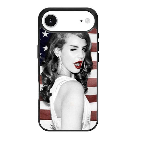 Lana del Rey Cute Pose and American Flag iPhone Air Case