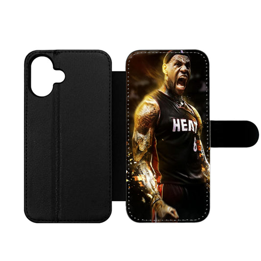 Lebron James Screaming Miami Heat Wallet iPhone Case