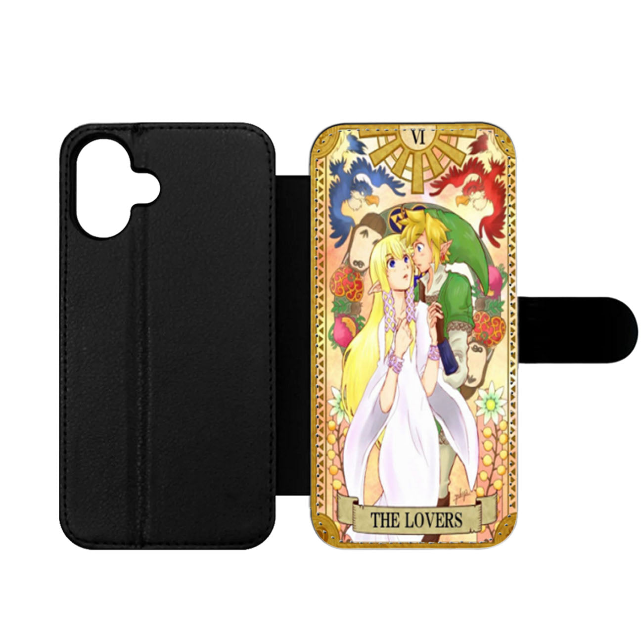 Legend Of Zelda and Link Hyrule Tarot Card Wallet iPhone Case