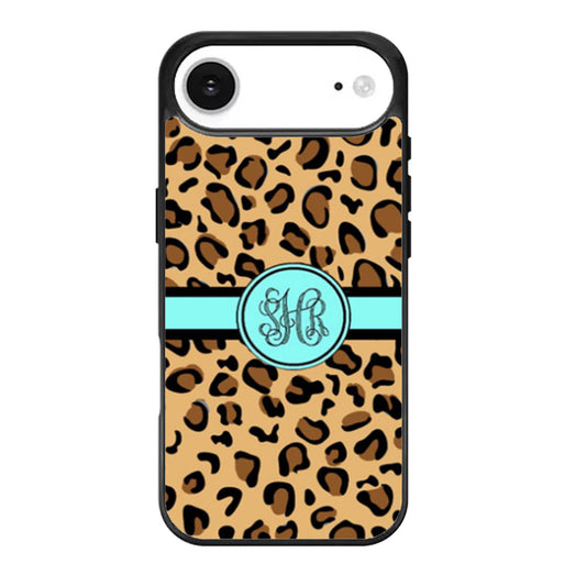 Leopard Animal Print With Tiffany Blue Monogram iPhone Air Case