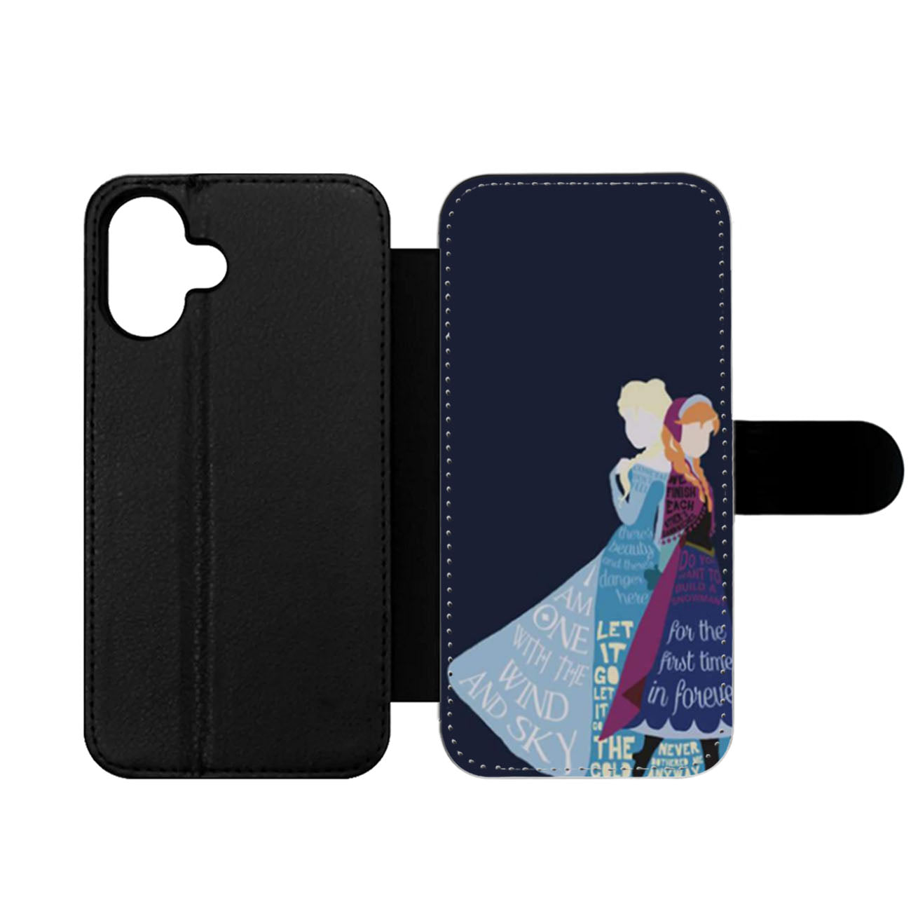 Let It Go Elsa Anna Frozen Lyric Wallet iPhone Case