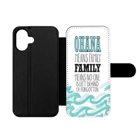 Lilo and Stitch Ohana Means Family Wallet iPhone Case