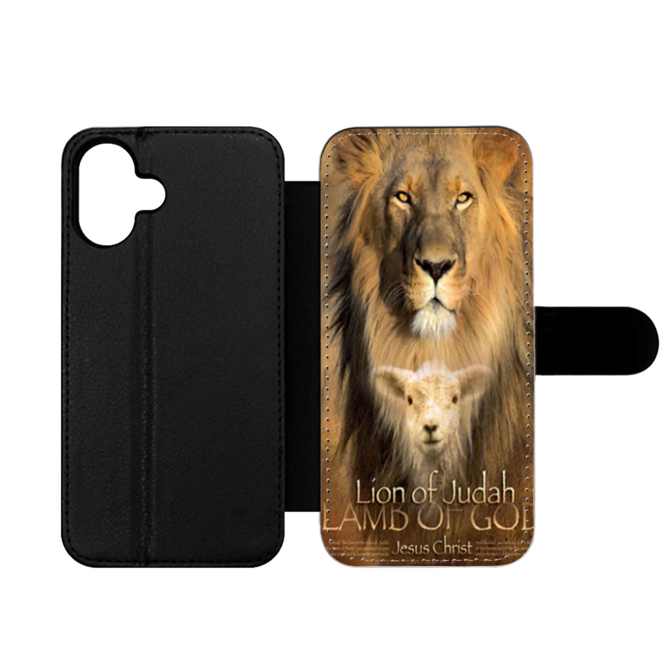 Lion Quote Bible Verse Wallet iPhone Case