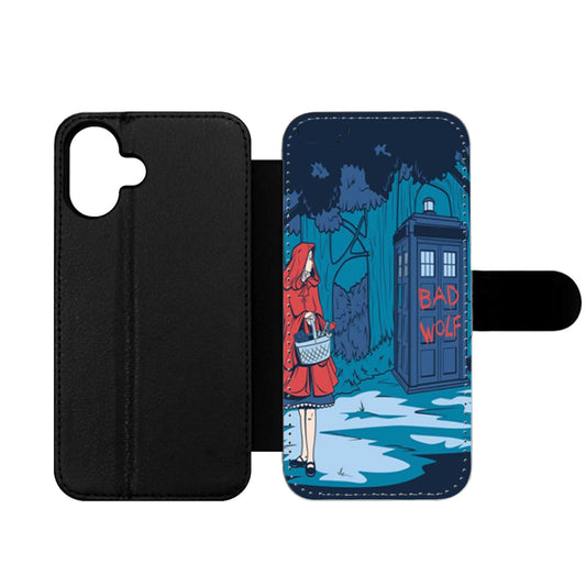 Little Red Riding Hood Tardis Art Wallet iPhone Case