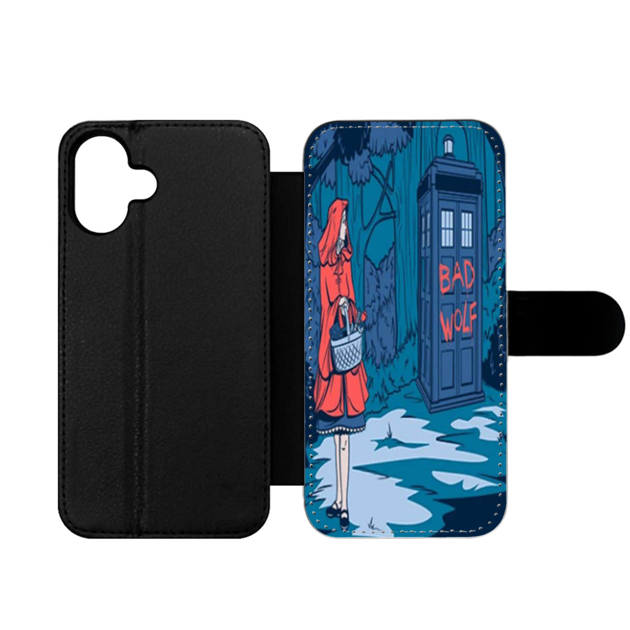 Little Red Riding Hood Tardis Wallet iPhone Case