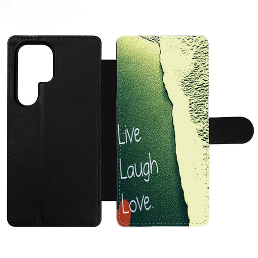 Live Laugh Love Beach Sand Wallet Samsung Case