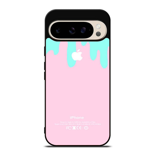 Logo Pink Aqua Teal Pastel Ice Cream Drip Spring Google Pixel 9 Pro Case