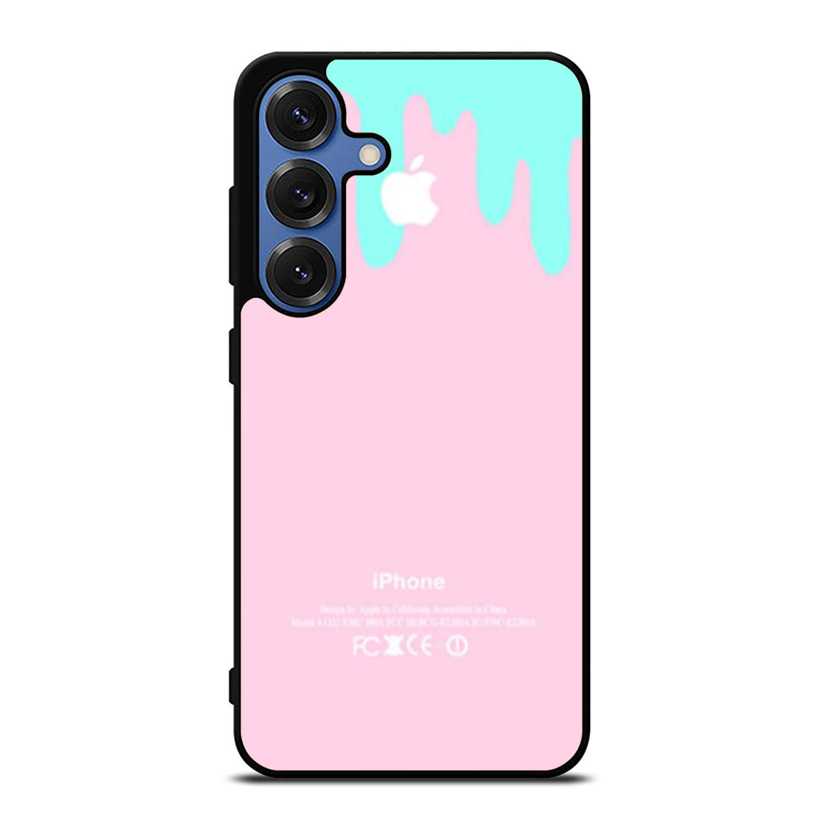 Logo Pink Aqua Teal Pastel Ice Cream Drip Spring Samsung S25 Ultra Case