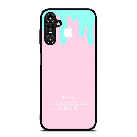 Logo Pink Aqua Teal Pastel Ice Cream Drip Spring Samsung A16 Case