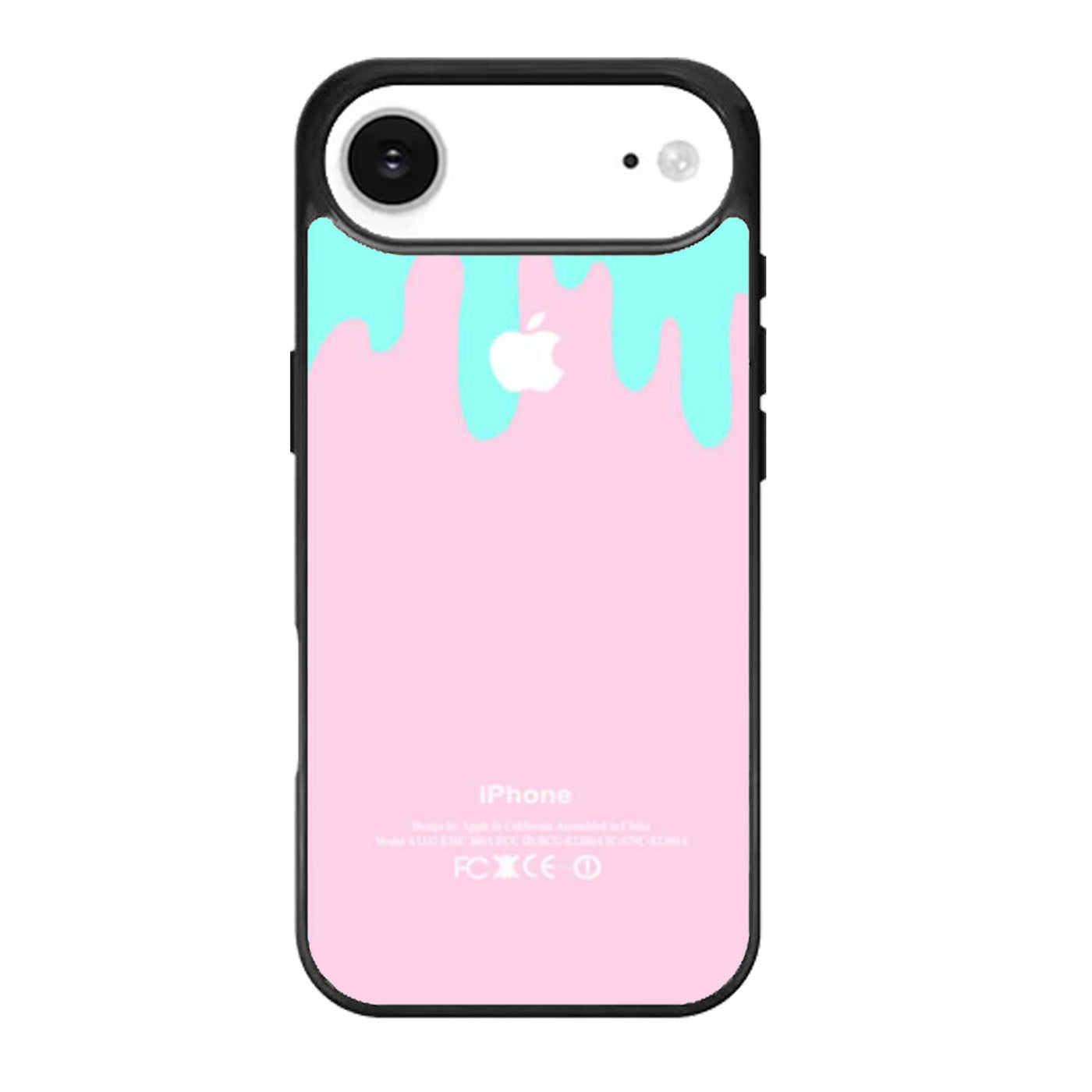 Logo Pink Aqua Teal Pastel Ice Cream Drip Spring iPhone Air Case