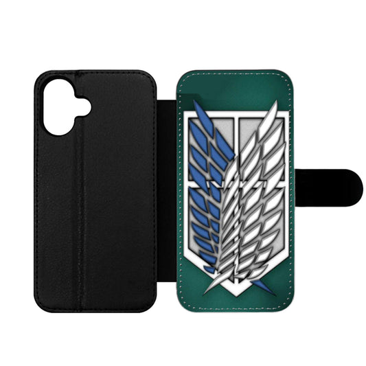Logo Shingeki no Kyojin Scouting Legion Wallet iPhone Case