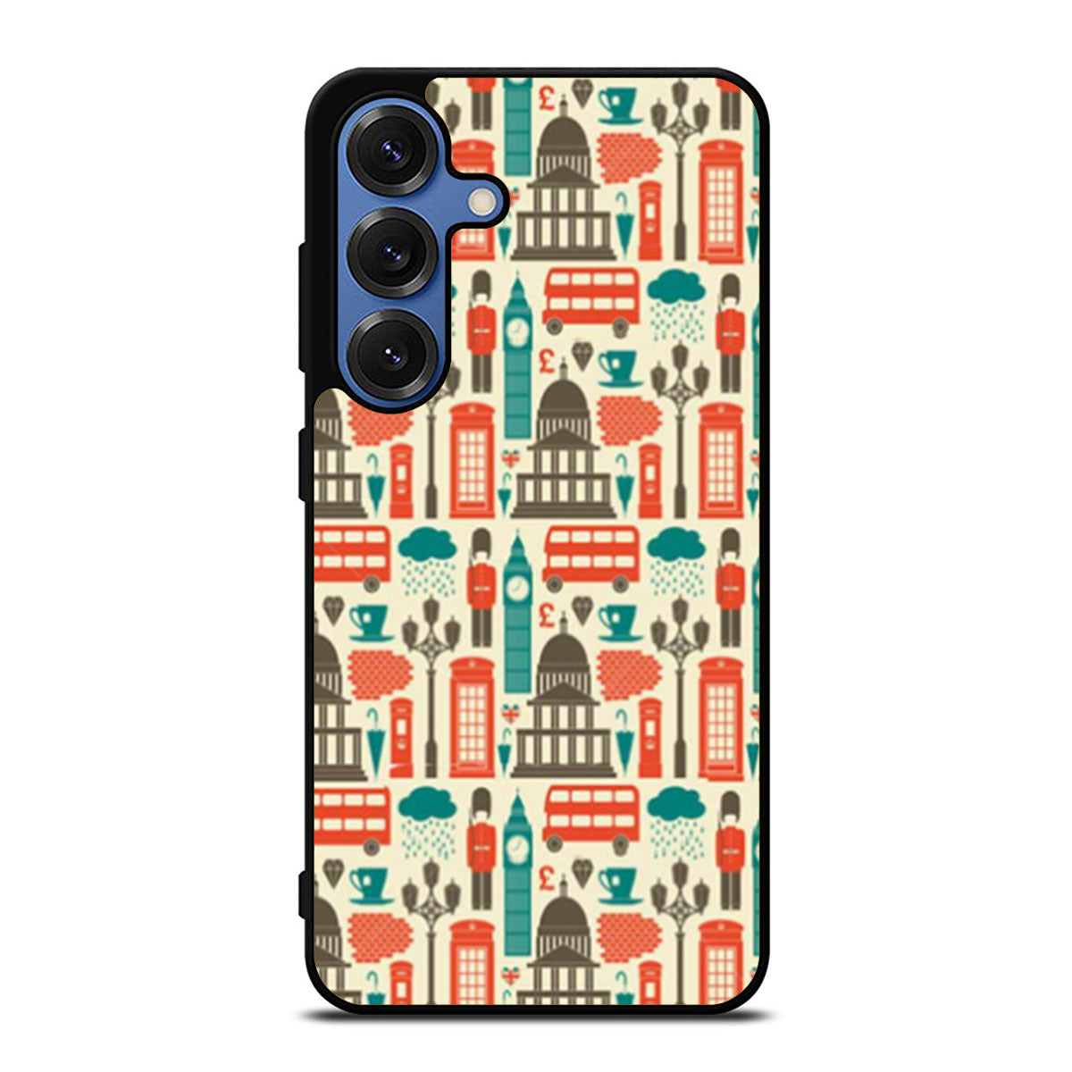 London Scenes Landmarks Pattern Samsung S25 Ultra Case
