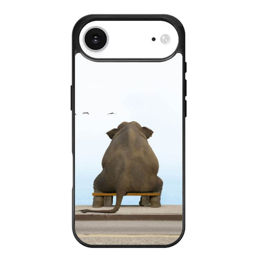 Lonely Elephant Sitting on Bench iPhone Air Case
