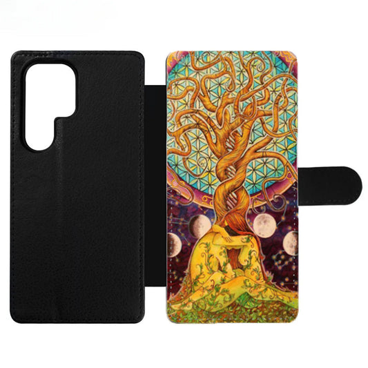 Love Tree Sacred Geometry Art Wallet Samsung Case