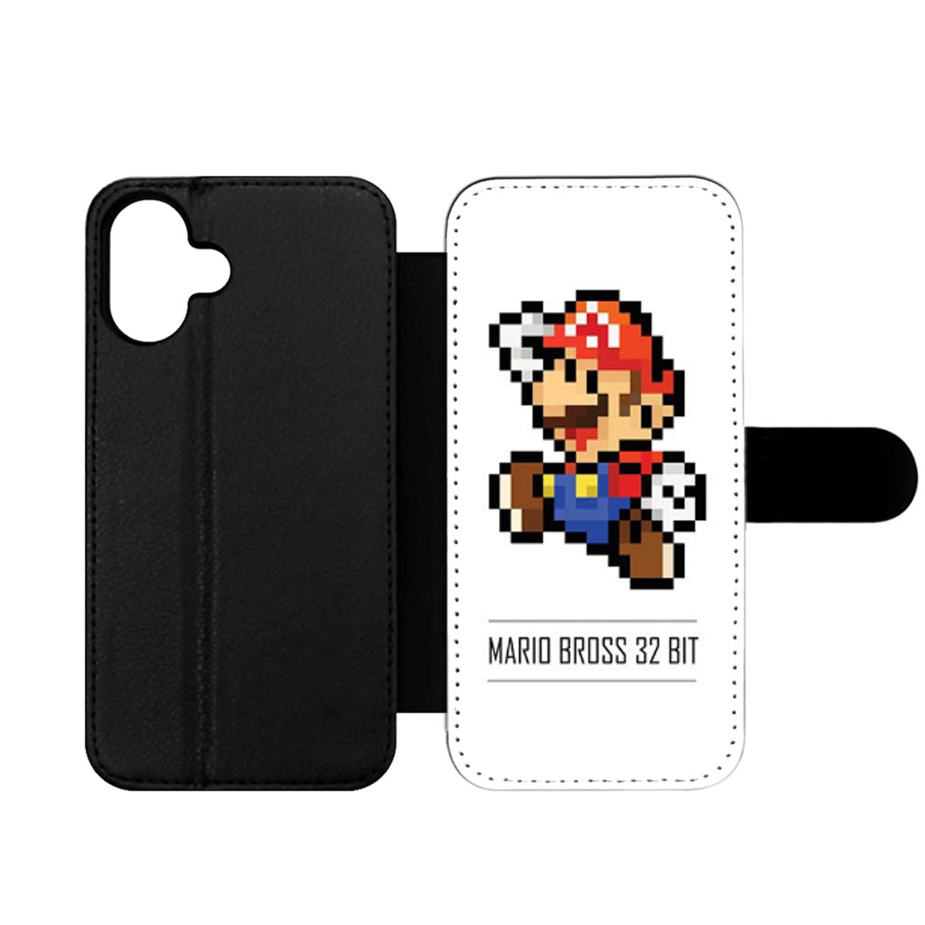 MARIO BROSS PIXEL 32 BIT Wallet iPhone Case