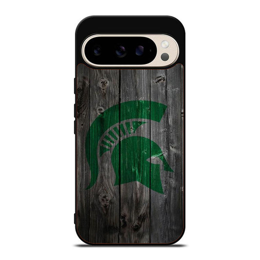 MICHIGAN STATE SPARTANS WOODEN LOGO Google Pixel 9 Pro Case