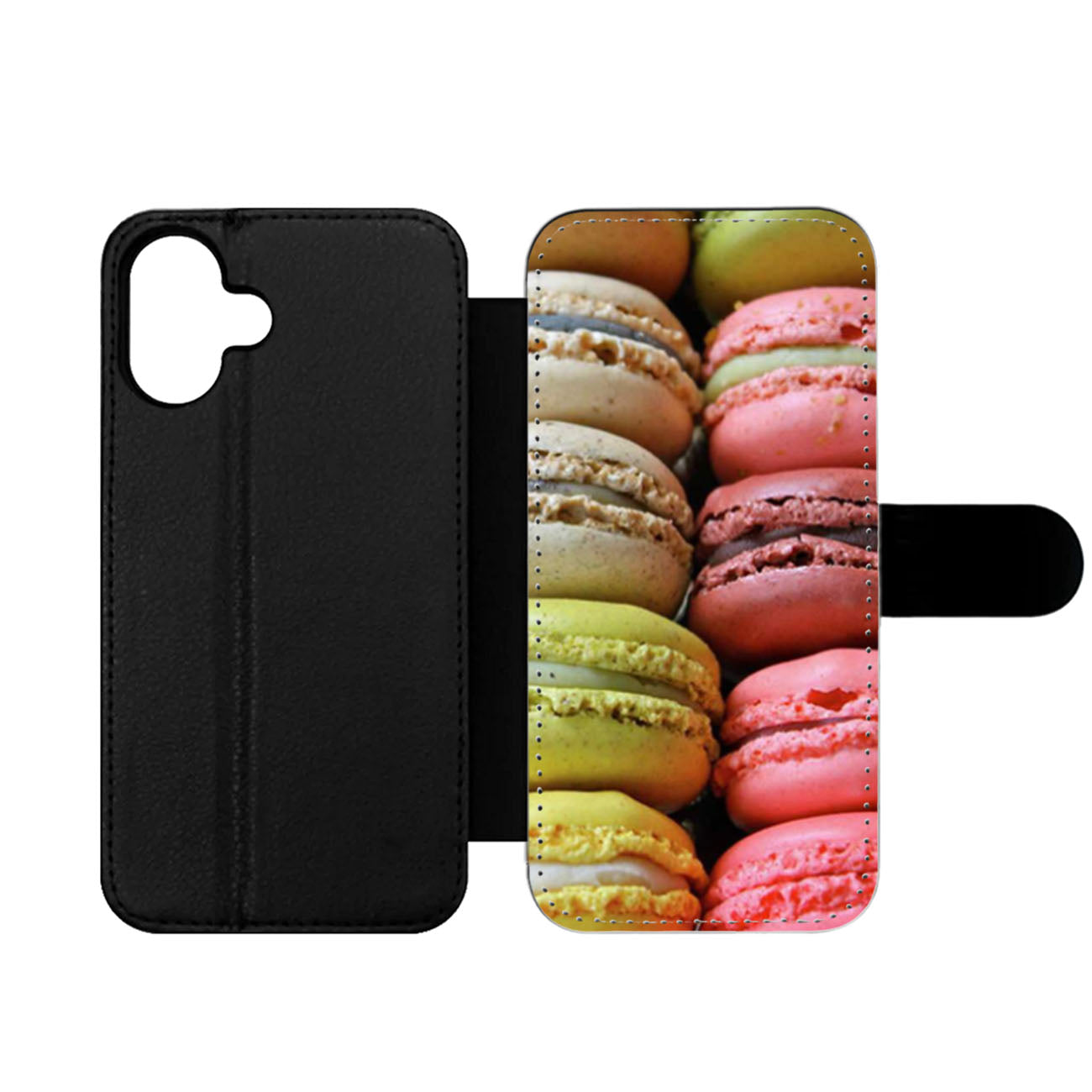 Macaron Cookie Cute Rainbow Color Wallet iPhone Case