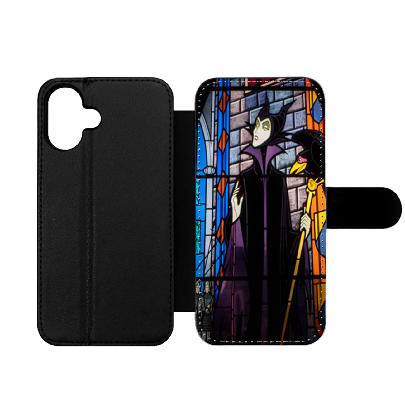 Maleficent Stained Glass Wallet iPhone Case