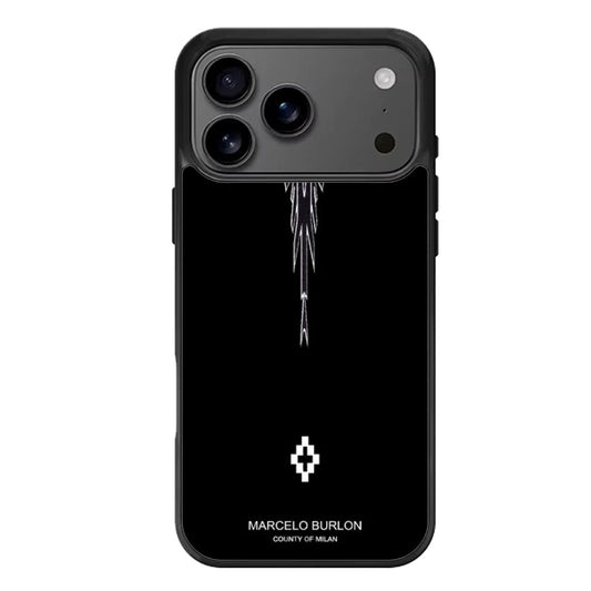 Marcelo Burlon Black iPhone 17 Pro Max Case