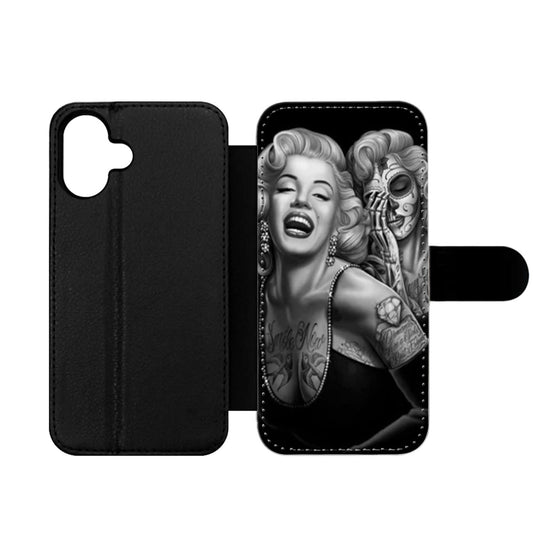 Marilyn Monroe Day Of The Dead in The Black Wallet iPhone Case