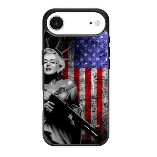 Marilyn Monroe Liberty Gun American Flag iPhone Air Case