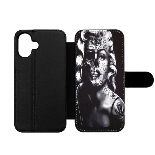 Marilyn Monroe Skull Tattoo Wallet iPhone Case