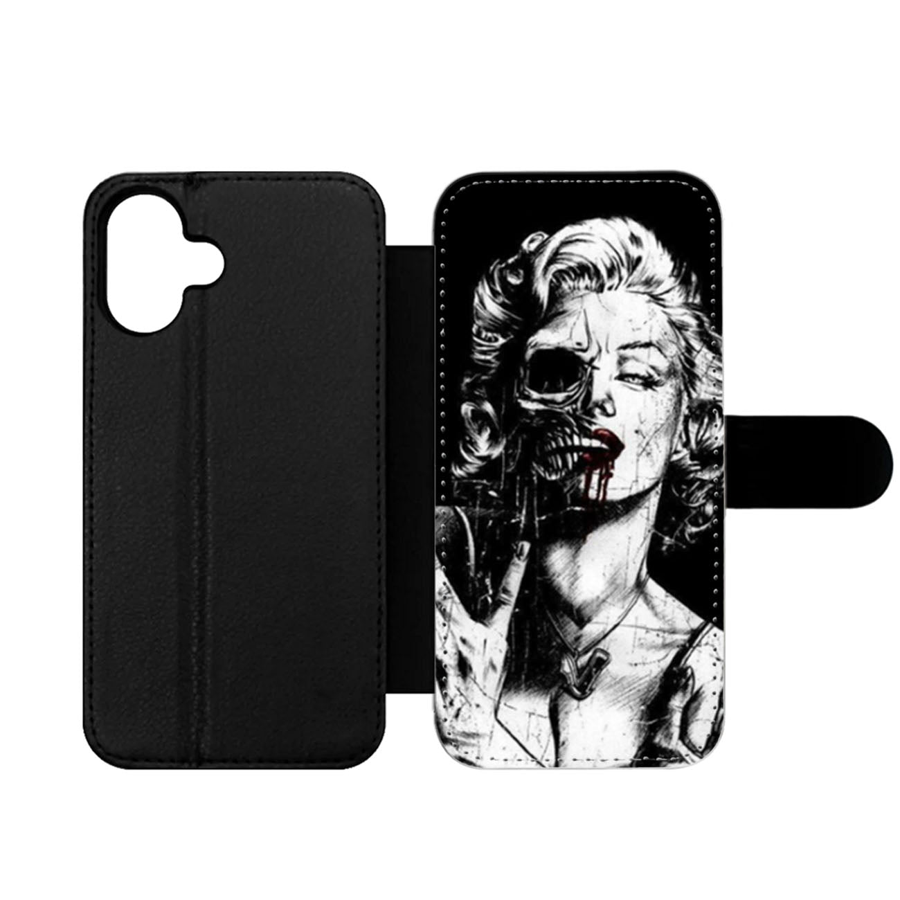 Marilyn Monroe Skull Wallet iPhone Case
