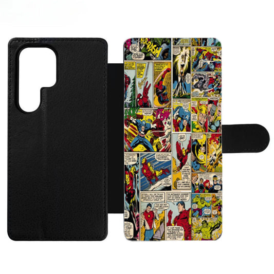 Marvel Comic Iron Man Wallet Samsung Case