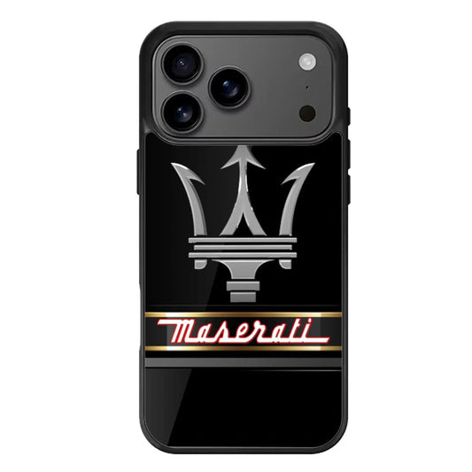 Maserati Logo Black iPhone 17 Pro Max Case
