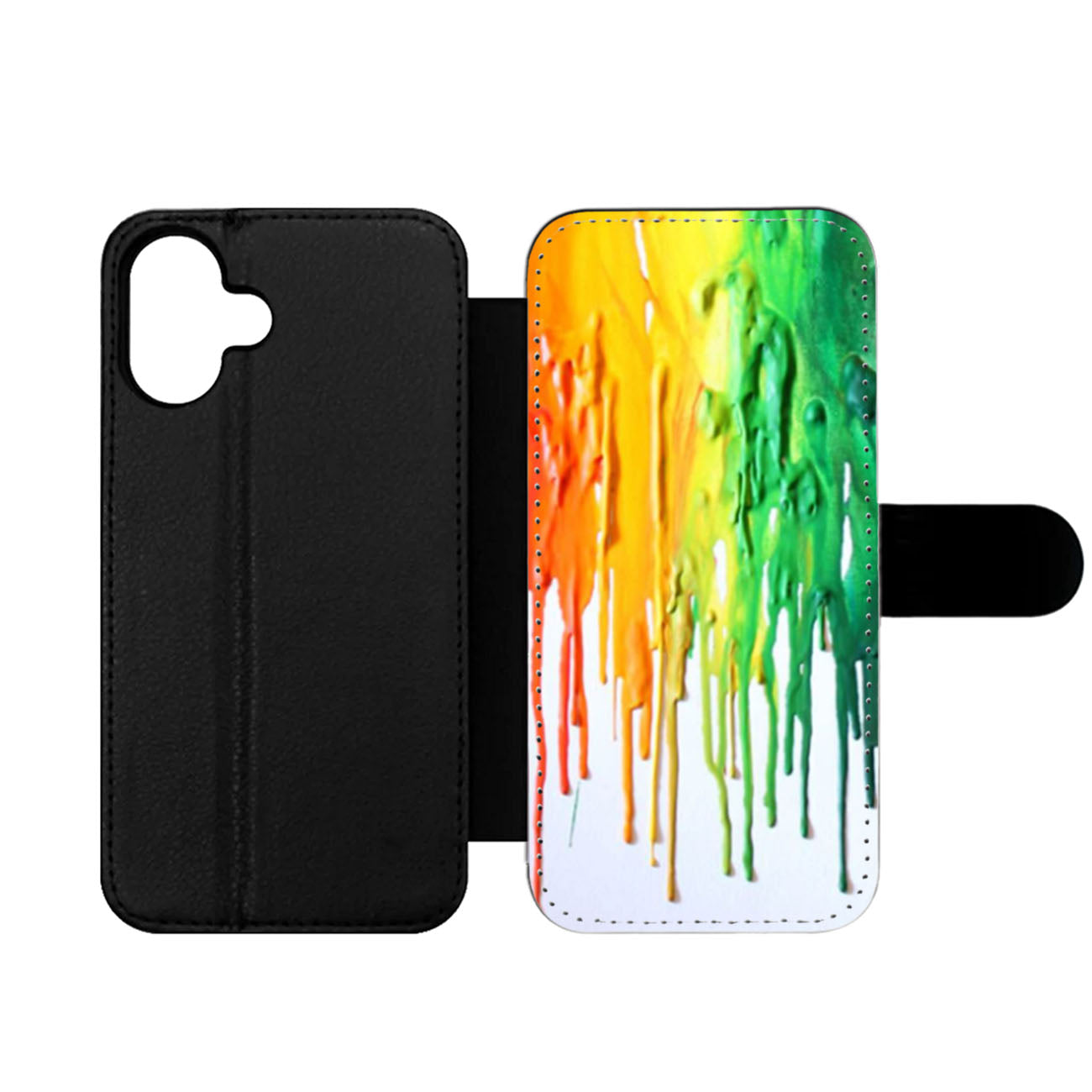 Melted Crayon Art Wax Wallet iPhone Case