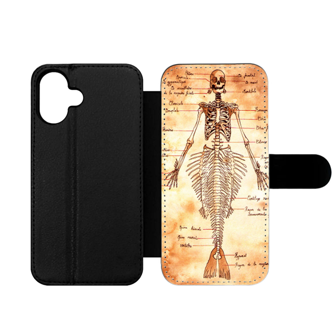 Mermaid Skeleton Wallet iPhone Case