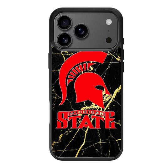 Michigan State Spartans Marble iPhone 17 Pro Max Case