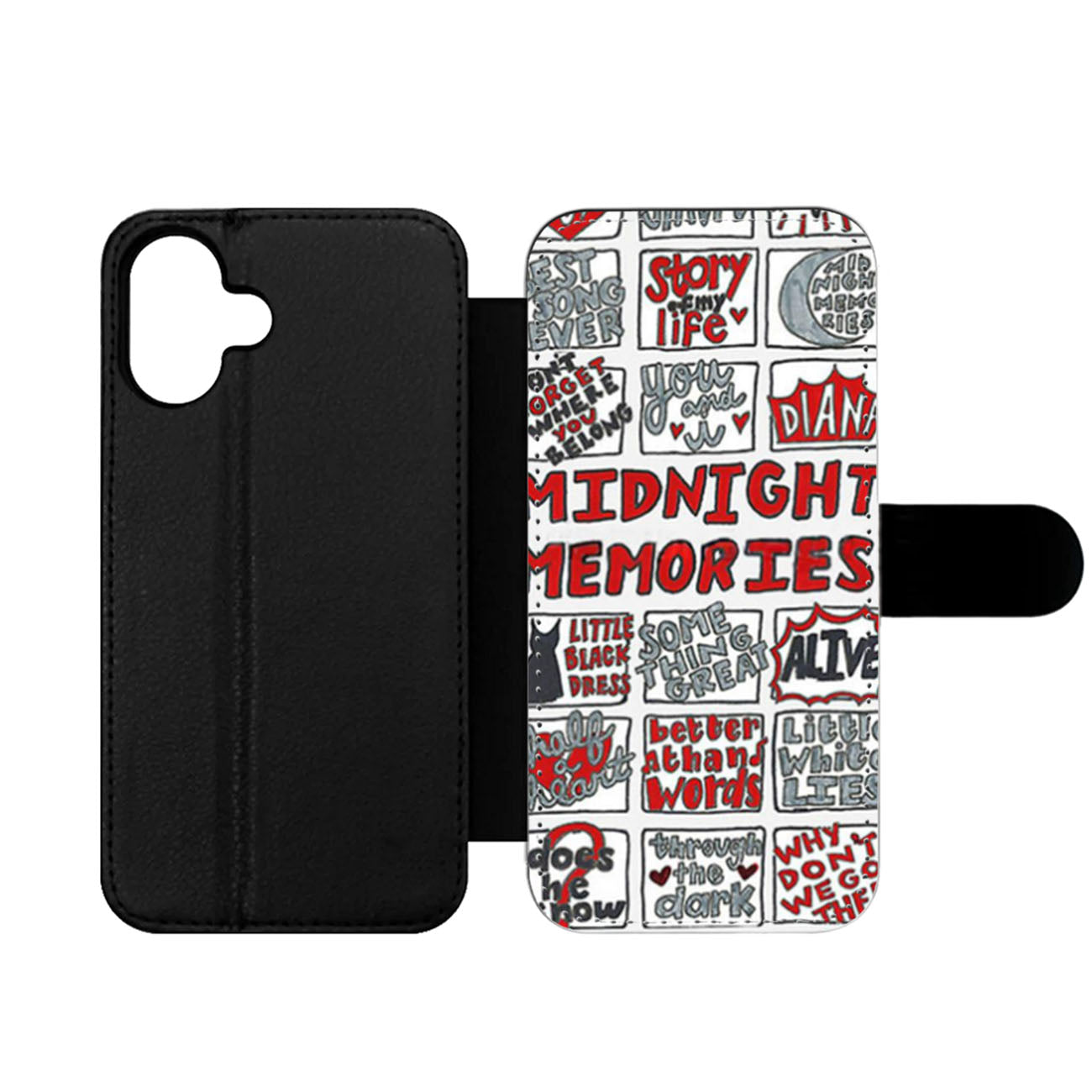 Midnight Memories One Direction Collage Wallet iPhone Case