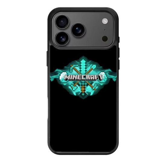 Minecaft Black Logo iPhone 17 Pro Max Case