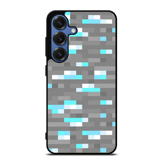 Minecraft Inspired Ore Diamond Samsung S25 Ultra Case