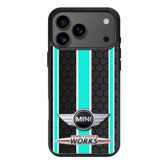 Mini Cooper Mint Black Stripe iPhone 17 Pro Max Case