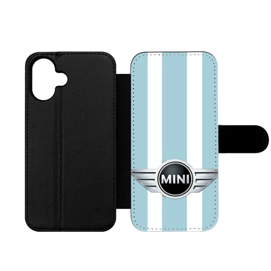 Mini Cooper Style Ice Blue Wallet iPhone Case
